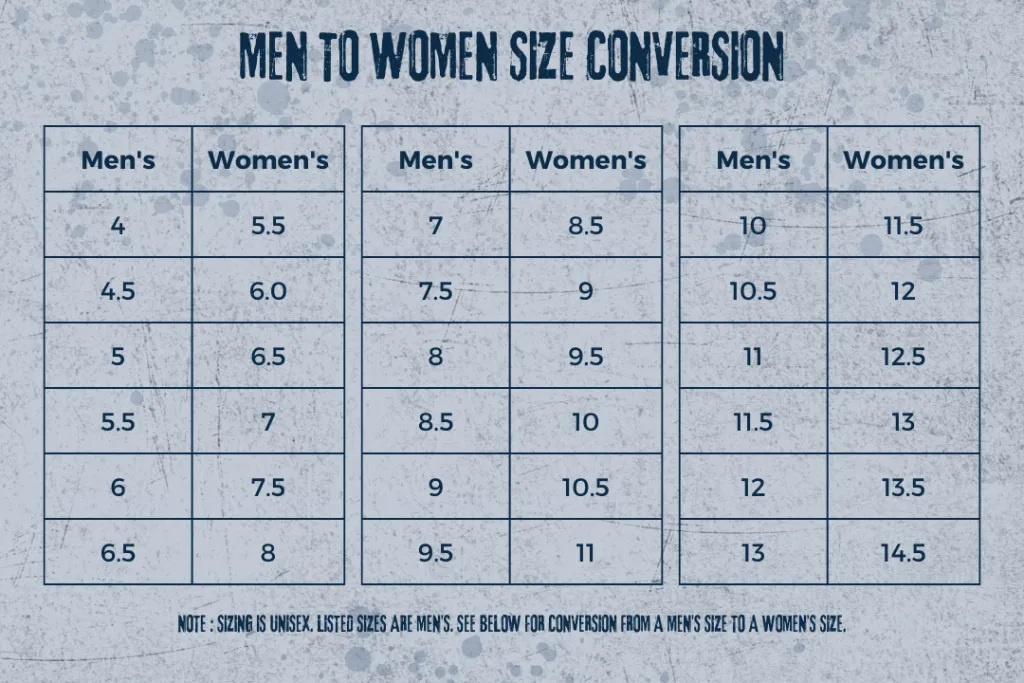 Adidas Women's Shoe Size Chart Compared To Men's Nike