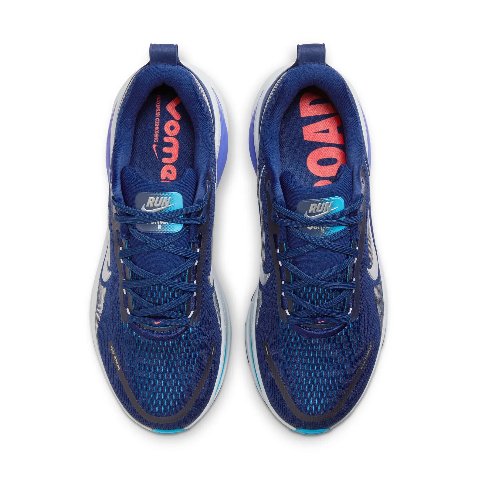NIKE Men's Vomero 18 Blue Void/metallic Silver-blue Lightning